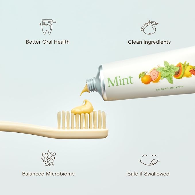 Revitin Toothpaste | Fluoride-Free Prebiotic Mint Tooth Gel | No SLS, Gluten Free, Dye Free, GMO Free, No Sweeteners | Non-Toxic, Kid Approved, Pack of 3