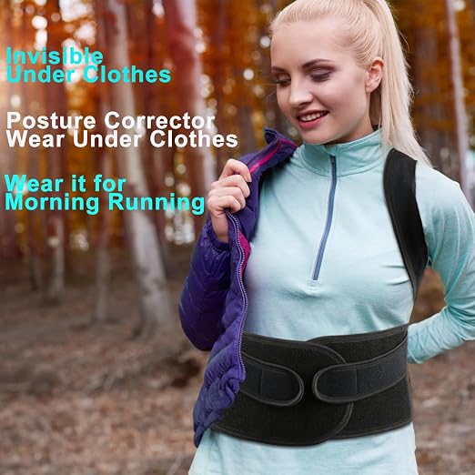 Posture Corrector for Men and Women - Back Brace Full Back Support Straightener for Hunchback - Upper and Lower Lumbar to Relieve,Small(24-29 Inches)