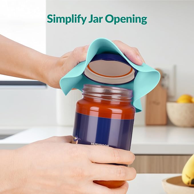 NIHOME Silicone Jar Opener – 6 Inch Large Anti-Slip Grip Pads, Premium 100% Food-Grade Silicone, Stylish Designer Colors, Multi-Purpose Heat-Resistant Mat & Coaster, Set of 4 (Macaron Colors)