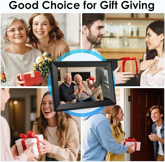Uhale Digital Picture Frame 10.1 inch IPS Touch Screen Digital Photo Frame WiFi Enabled丨Wall Mountable丨Auto-Rotate Send Best Wishes via “Uhale ”App-for Families＆Friends or Grandparents Gift