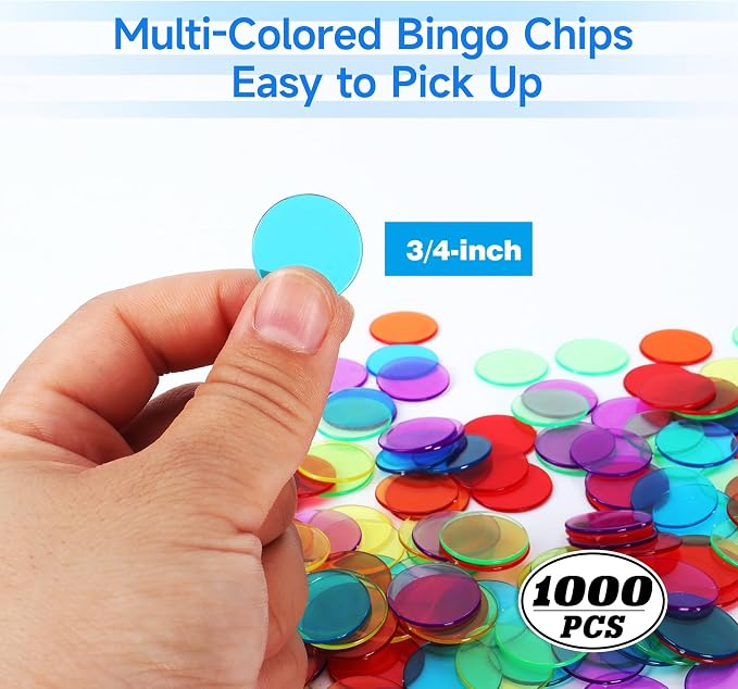 GSE Games & Sports Expert Complete Bingo Game Set with 100 Bingo Cards, 1000 Markers, Calling Cards Deck, Party Fun Game for Adults, Seniors, Family Gatherings, Classroom Activities, Large Groups