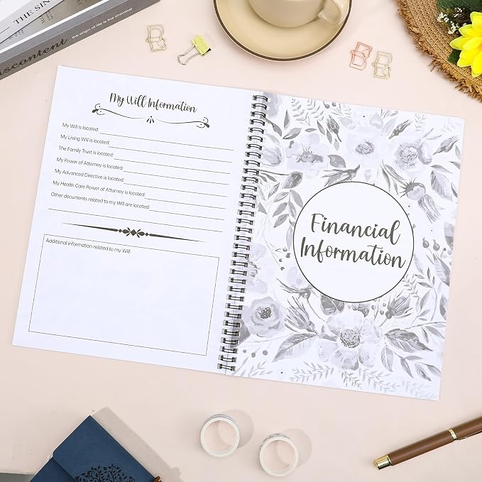 End of Life Planner, My Final Wishes Everything Need to Know When I'M Gone, Death Note Notebook of Life Planners Organizer Binder