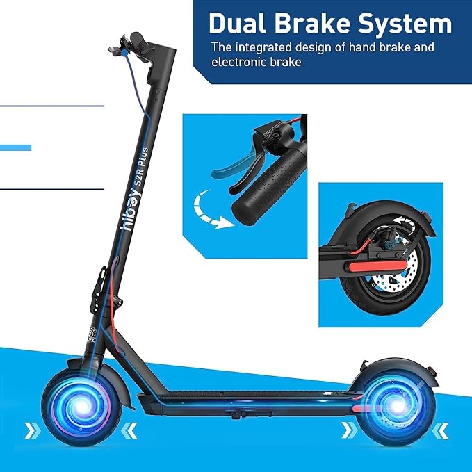 Hiboy Electric Scooter, 430W–750W Motor, 8.5"–10" Tires, 19–25 MPH Top Speed, 17–25 Miles Long Range, Commuter Electric Scooter for Adults with Dual Braking System