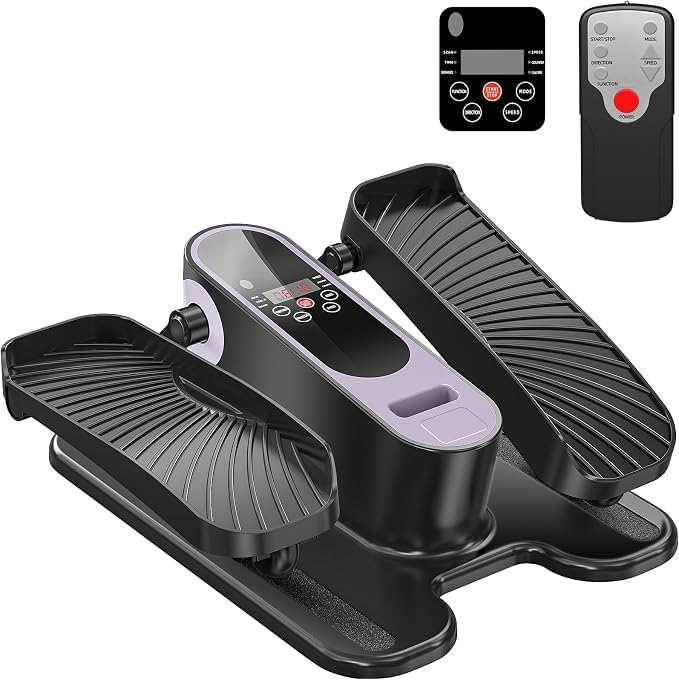 Under Desk Elliptical Machine for Senior Mini Elliptical Leg Exerciser with Remote Quiet Portable Electric Seated Foot Pedal Exerciser for Home Office