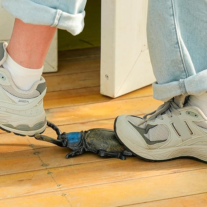 Sungmor Cast Iron Beetle Statue Boot Jack, Vintage Heavy Duty Boot Puller, Cowboy Boot Remover Helper, Rustic Shoe Jack Remover for Work Boots, Garden Boots, Home and Garden Decor Statue