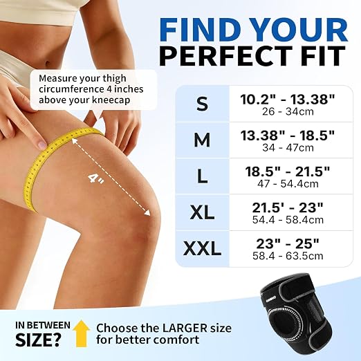 CAMBIVO ELITE Knee Brace with Side Stabilizers & Open Patella Gel Pad — Adjustable Support for Meniscus, Arthritis, ACL, MCL Recovery, Knee Support for Men and Women - Please Check Size Chart