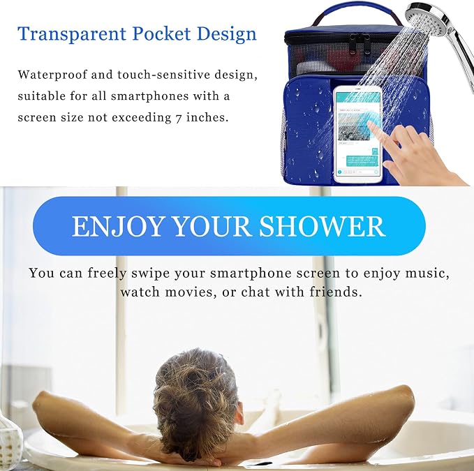 Mesh Shower Caddy,Portable HangingTravel Toiletry Bag Dorm Room Essentials for College Students Girls,Large Makeup Organizer for Full-Sized Toiletries,Travel Essentials for Women Girls Camping Beach