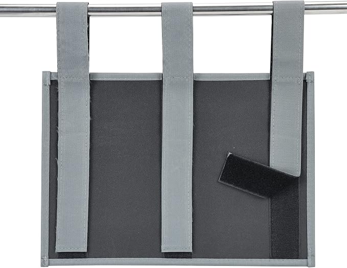 Zafit Hanging Bedside Caddy, Bedside Storage Organizer for Magazine, Phone, Remote control (4 Pockets-Grey)