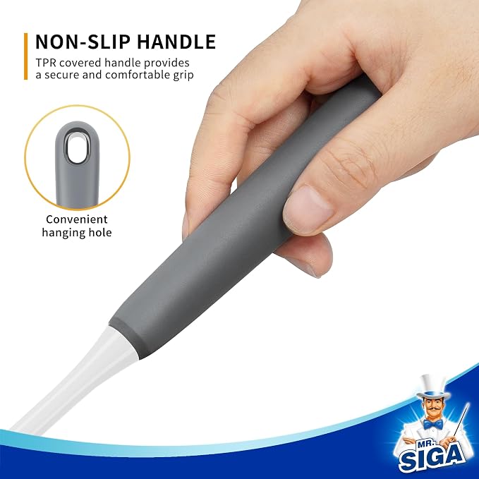 MR.SIGA Long Handle Bottle Brush, Non-Scratch Water Bottle Brush Cleaner | 2 pack bottle brushes for cleaning, drinking glasses brush with non slip handle, 5.8 cm(2.3 inch) wide brush head