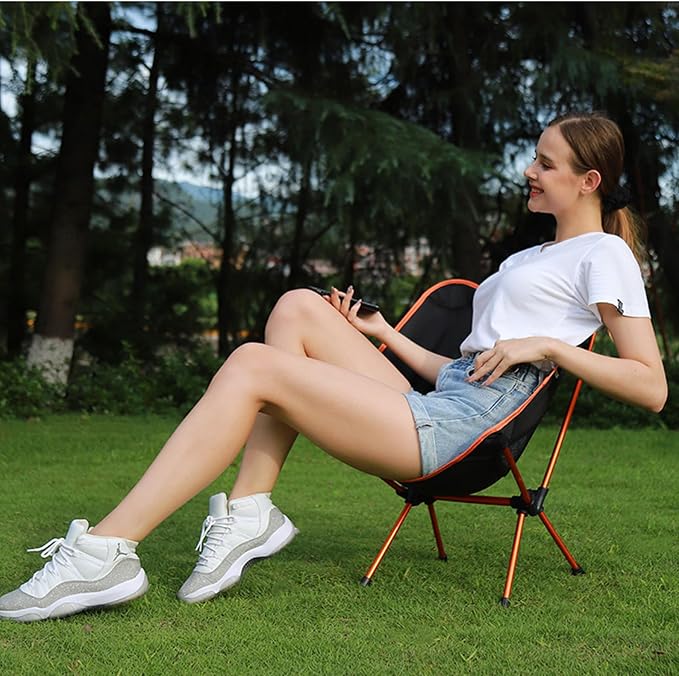 Lightweight Folding Camping Chair, Portable Foldable Compact for Outdoor Camp,Aluminium,Travel, Beach, Picnic, Festival, Hiking, Backpacking