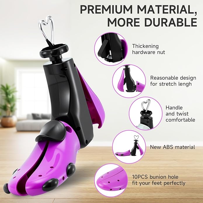 Shoe Stretcher Men, Women Leather Boot Stretcher for Wide Feets, Shoe Tree Adjustable Boot Widener Stretcher