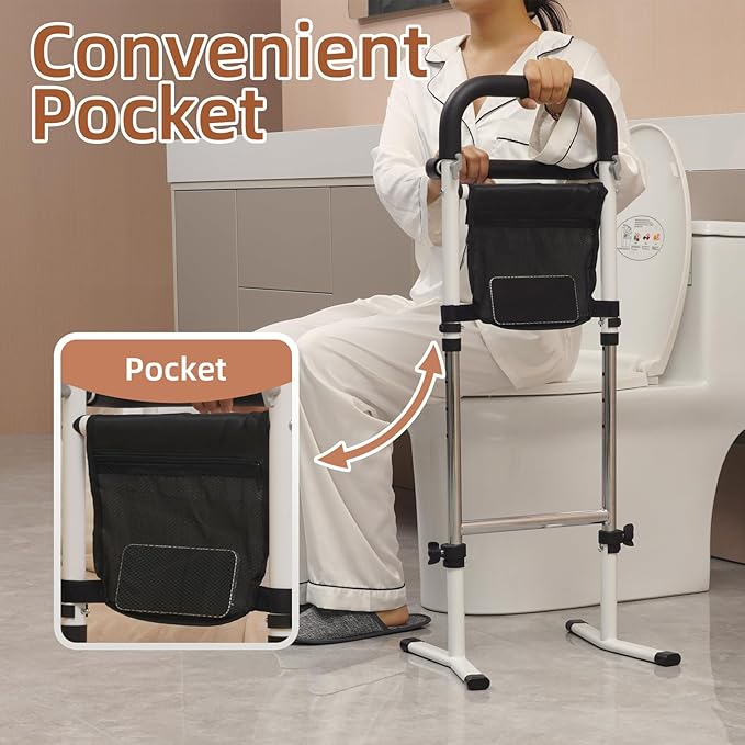 Stand Assist(White)-Mobility Standing Aid Rail for Couch, Chair, Bedside, Toilet. Assistance Handle for People with Limited Mobility. Safety Grab Bar for Standing, Walking, Up and Down The Stairs