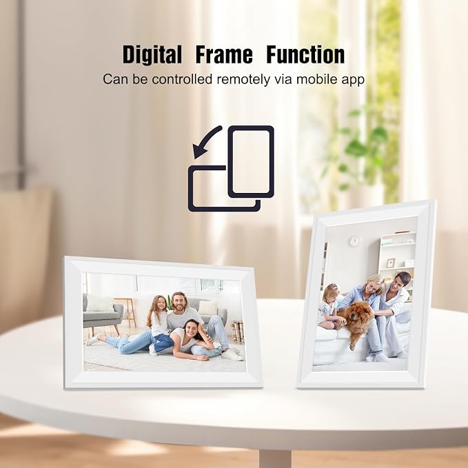 15.6" Smart Digital Wall Calendar Interactive Display for Family Schedules Wall Planner with Chore Charts Meal Planning Task Rewards 64GB Storage 1920x1080P IPS Touchscreen Digital Picture Frame White