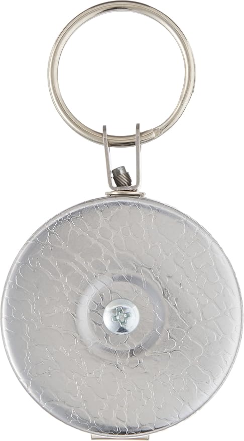 KEY-BAK Original Retractable Key Holder with a Front, Steel Belt Clip, and a Split Ring