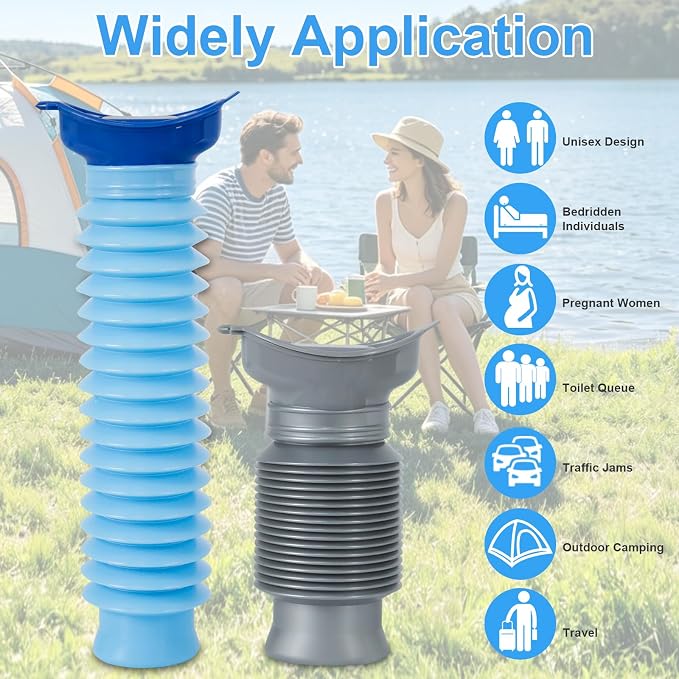 Pee Bottles for Men,Portable Urinal for Men,Collapsible Urine Bottle 750ML | Car Urinals for Men and Women,Emergency Urinal Bottle Shrinkable Pocket Toilet for Travel,Camping,Traffic Jam,Road Trips