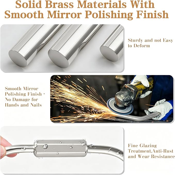 Muitcdo Brass Key Rings Bulk, Key Chain Organizer Holder for Men Women with Secure Screw Locking
