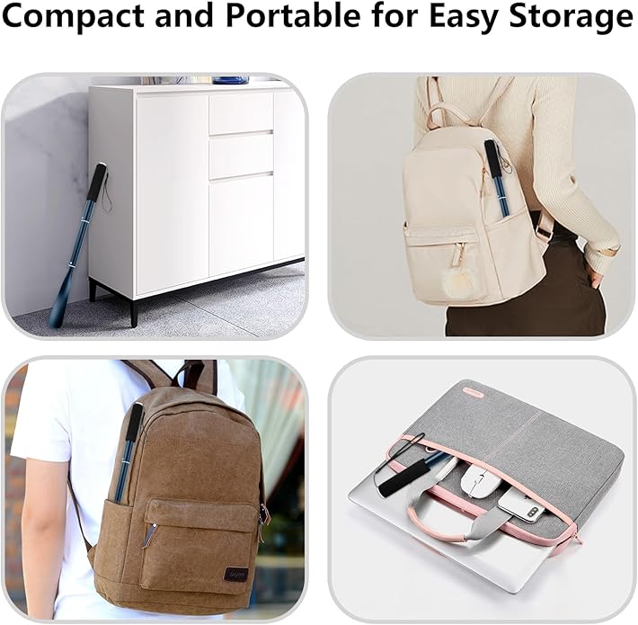 Shoe Horn,Long Retractable Aluminum Shoe Horn Long Handle for Seniors,Men,Women and Kids