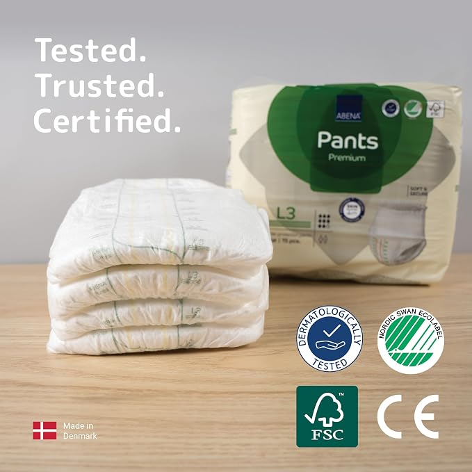 Abena Pants, Premium Protective Underwear, Level 3, (Medium To Extra Large), Large, 15 Count (Pack of 1)