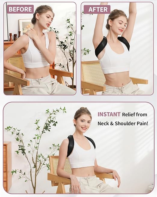 FOR OFFICE WOMEN: Y-Shaped Back Posture Corrector for Women Under Clothes, Adjustable Posture Brace for Commuting and Desk Work, Refine Your Professional Silhouette