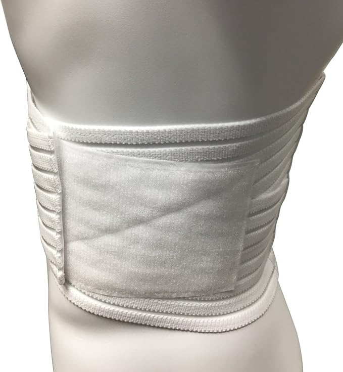 OTC Lumbosacral Support, 7-inch Lower Back, Lightweight Compression, Elastic, White, Universal