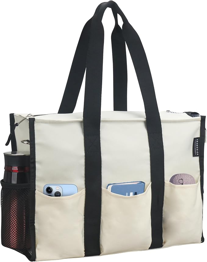 ABAMERICA Nurse Bags for Work Nursing Bag Multiple Pockets Waterproof Organizing Zip Top Clinical Bag for Nursing Students