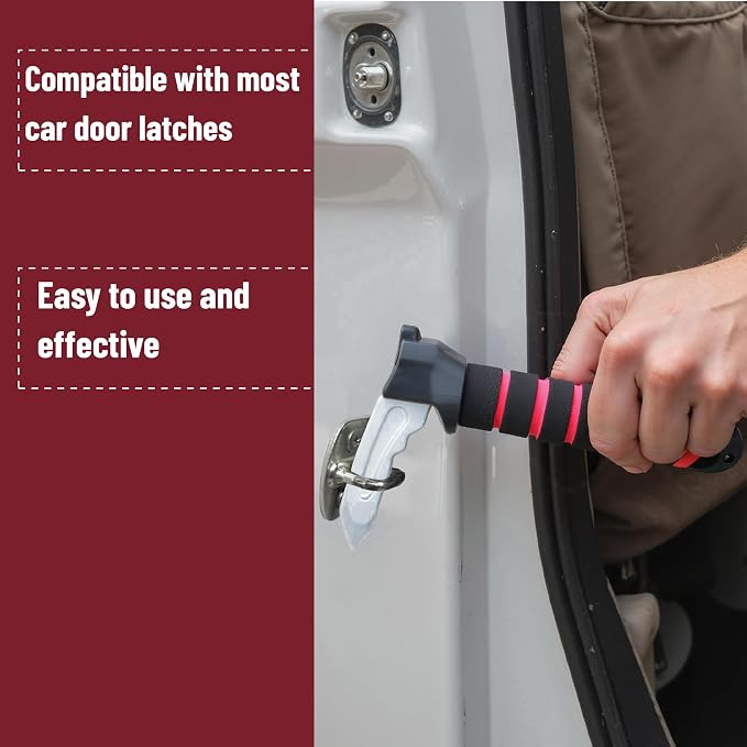 Bates- Car Door Handle for Elderly, 2 Pack, Car Assist Handle for Elderly, Red