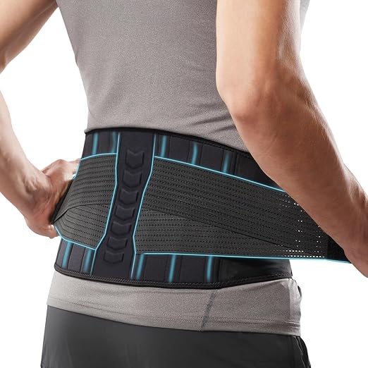 Comforband Copper-Infused Back Support Brace – Lightweight Lumbar Belt with 6 Supportive Stays for Lower Back Pain Relief, Muscle Spasms, Strains, Arthritis, and Sciatica – for Men and Women (Small)