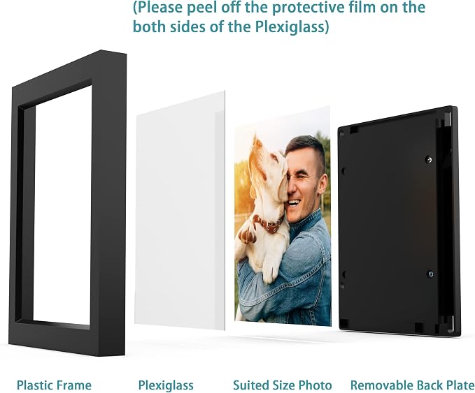 KWANWA 5x7 Recordable Picture Frame – 20-Second Voice Recording, Personalized Talking Photo Frame, Holds 5x7 Photos, Vertical or Horizontal Display, Tabletop & Wall Mount, Sentimental Keepsake – for Mom, Dad, Grandparents, Long Distance, Memorial, Birt...