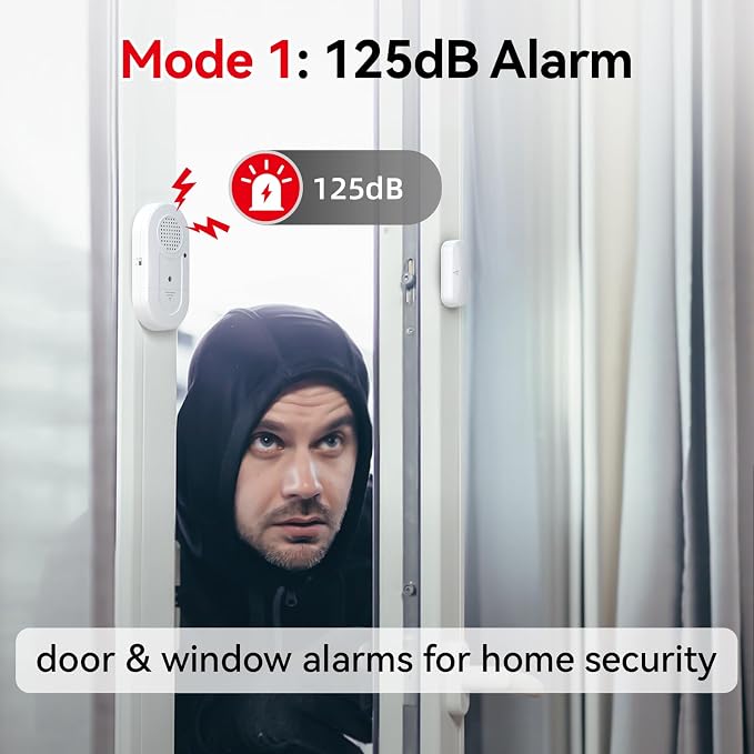 Sanjie Door Alarms When Opened,Door Window Alarm Sensors for Kids Safety/Home Security/Pool/Garage/Dementia/Toddler/Travel Security,Easy to Install,Volume Control/Loud Alert,Long Battery Life,8 Pack