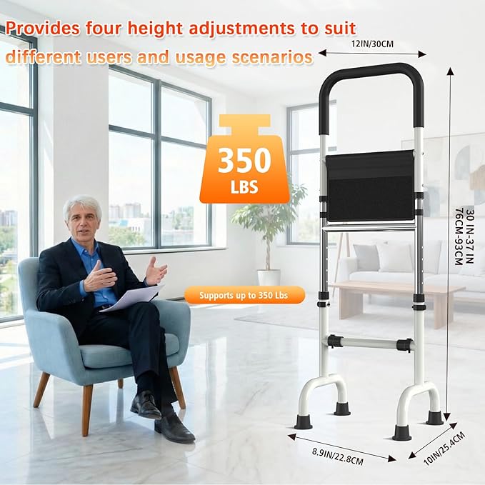 Stand Assist Aid for Elderly Chair Couch Standing Aids and Supports Hip Knee Surgery Recovery Aid Adjustable up to 400lb Height, Mobility Aids Tool Help get up for Seniors Bedrooms Toilet Bathrooms