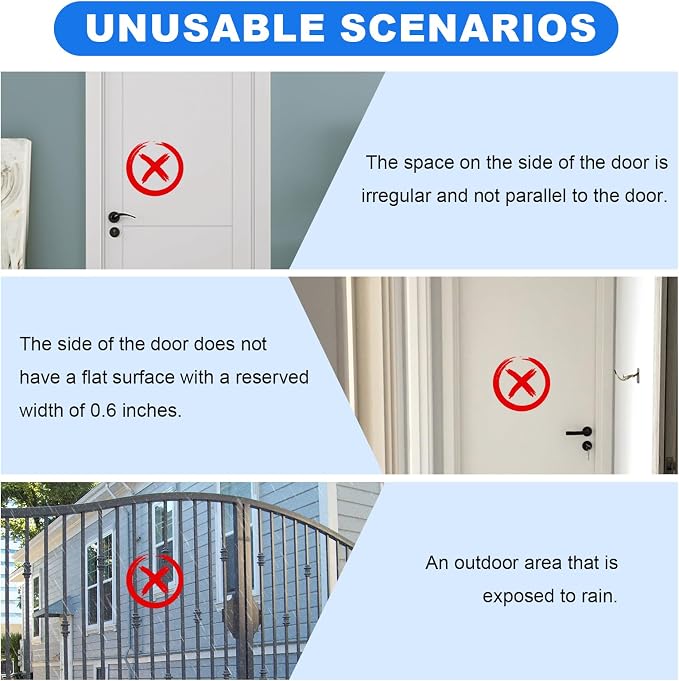 Door Window Alarm Sensors - Door Alarms for Kids Safety, Door Alarms for Home Security, for Home, Office, Store, Garage, Dorm Room, Apartment, RV, White, 6 Pack