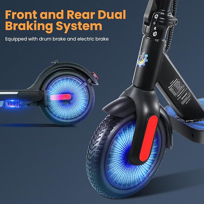 Caroma Electric Scooter with Seat Option,500/350W Motor Up to 25/20 Miles Range & 25/20 MPH Speed,9" Tires,Adjustable Electric Scooter for Adults,Foldable Commuting
