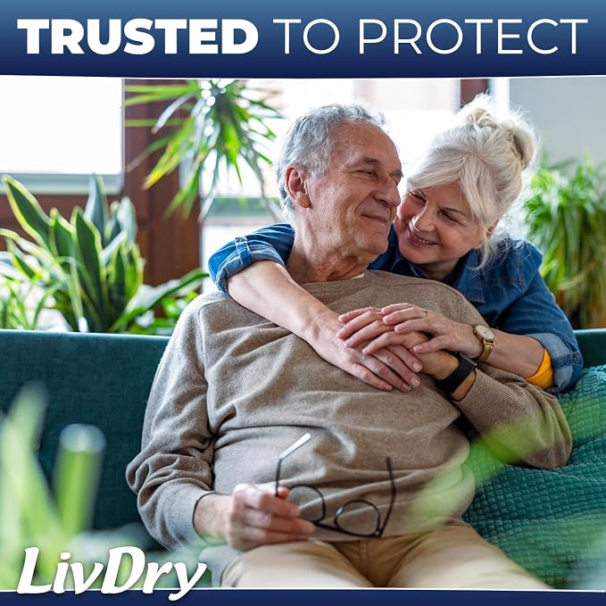 LivDry EnduraDry Max - Maximum Absorbency Adult Incontinence Diapers with Tabs, Heavy Overnight Brief for Men & Women, Extra Large, 16-Pack