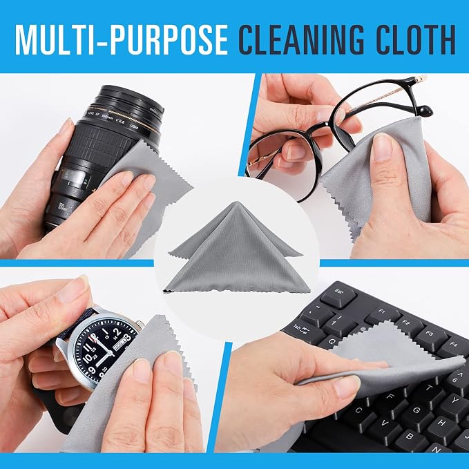 ZONLY 3 Pack Sunglasses Case Portable Travel Zipper Eyeglasses Case Hook With Cleaning Cloth