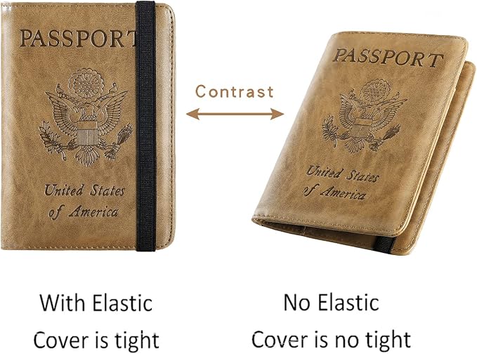 Passport Holder, Travel Essentials, Passport Cover, RFID Travel Wallet | Passport Wallet, Travel Accessories, RFID Blocking, Synthetic Leather Card Case, International Must Haves, For Women Men