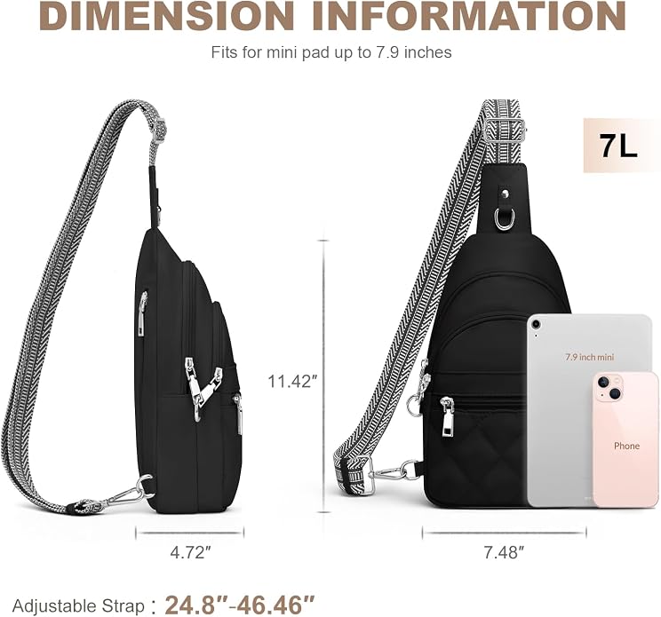 Sling Bag for Women, Anti-Theft RFID Crossbody Purse Travel