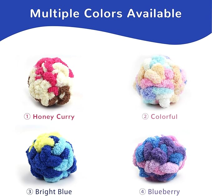 Sensory Ball for Anxiety Relief and Alzheimer's Dementia - Squeezeable Fidget Ball for Alzheimer's Dementia, Autism, ADHD, Bouncy Ball for Skin Pickers and Special Needs (Bright Blue)