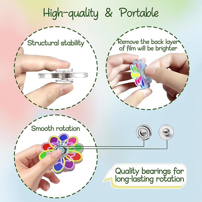 30 Pack Fidget Toys Spinner Bulk Mini Gifts Party Favors for Kids Adults,Sensory Toys Goodie Bags Stuffers for Boys Girls Autism ADHD Stress Relief,Treasure Box Toy Classroom Carnival Prizes Supplies