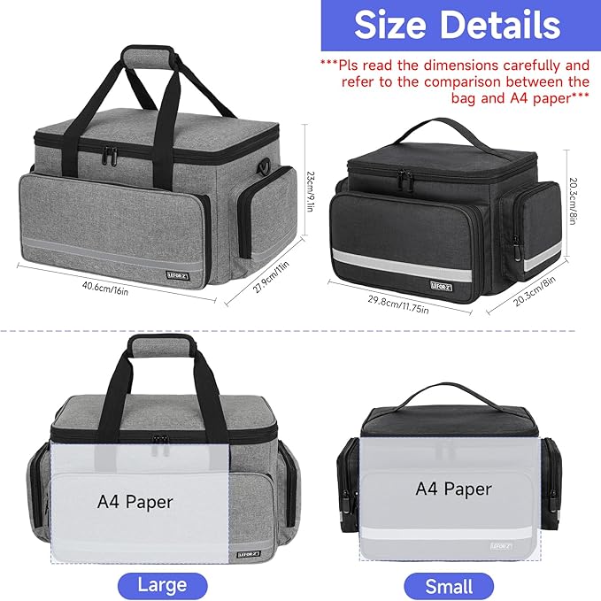 LEFOR·Z Medical Bag Home Health Nurse Bag Empty First Aid Storage Bag with Detachable Divider Medical Supplies Bag for Nursing Student,Therapist,Doctors(Grey)