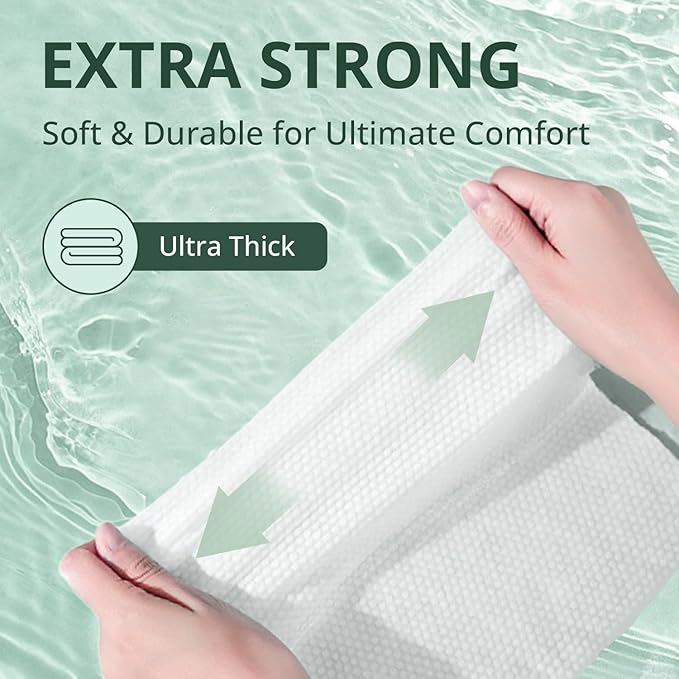 WhyWorry Wet Wipes for Adults, 8"x12" Extra Large Body Cleansing Wipes for Elderly & Incontinence, Extra Thick Adult Washcloths Disposable with Aloe & Vitamin E, Unscented, 660 Count (12 Packs of 55)