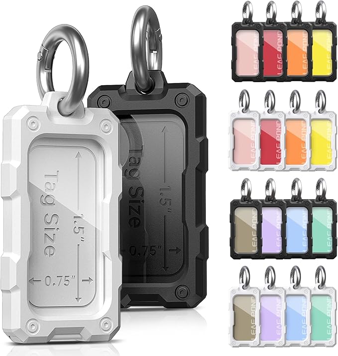16 Pcs Solid Plastic Key Tags with O Rings, Custom ID Name Label | Bulk Keychain Blank Identifier in Acrylic Cover. Small Cruise Luggage Marker. Gym Bag Accessories. Birthday Party Favor Gift