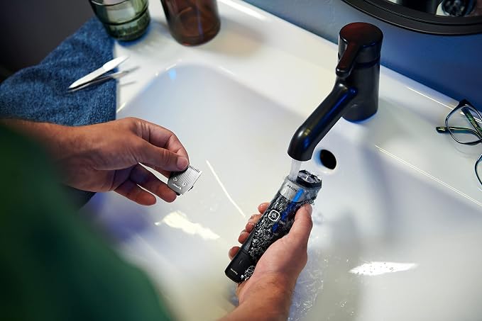 Philips Norelco Multigroom 5000 Series, All-in-One Trimmer and Hair Clipper, 18-Piece Men's Grooming Kit for Beard, Face, Hair, Body and Intimate Areas, No Blade Oil Needed, Model MG5910/49
