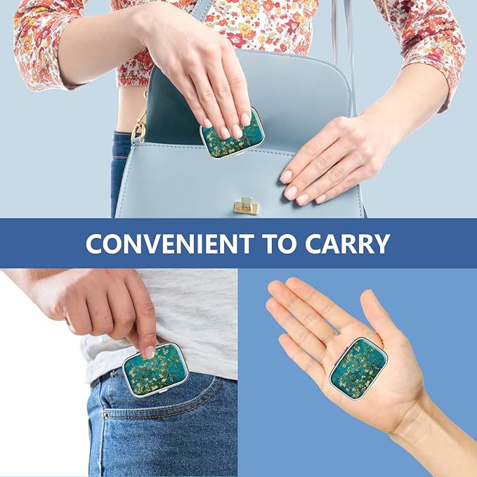 Pill Box 2 Compartment Small Pill Case,Portable for Pocket or Purse Pill Organizer Pill Container Holder to Hold Vitamins, Medication, Fish Oil and Supplements(2PCS)
