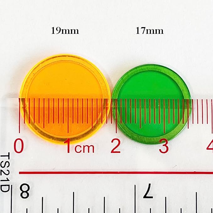 SEETOOOGAMES Magnetic Bingo Chips Tokens - 600 Pieces 6 Color Transparent Magnetic Chips for Classroom - 19mm Mixed Color