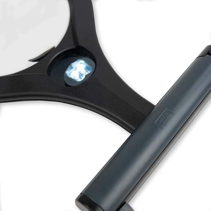 Carson® LumiCraft LED Lighted Hands-Free 2x Magnifier with 4x Spot Lens & Neck Cord (LC-15)