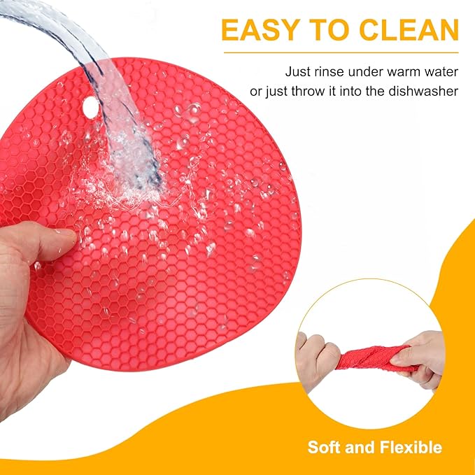 uxcell 3pcs Silicone Jar Opener Pads, 17.5cm/7" Texture Can Opener Multipurpose Round Bottle Lid Opener Non-Slip Coasters for Weak Hands Seniors Children, Blue