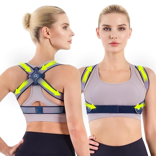 Posture Corrector for Women Invisible for Improve Hunchback L | Adjustable Upper Back Brace for Pain Relief, for Rounded Shoulders,Compact & Portable Brace for Office, Housework,Study