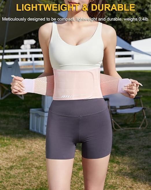 Lightweight Back Brace for Lower Back Pain Women Men, Lumbar Support Waist Support Brace for Women Lower Back Pain Relief Products, Hip Belt Waist Belt Sciatic Nerve Brace for Women Men (Gray, Medium)