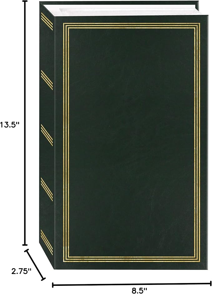 3-Ring Photo Album 504 Pockets Hold 4x6 Photos, Hunter Green (Pack of 4)