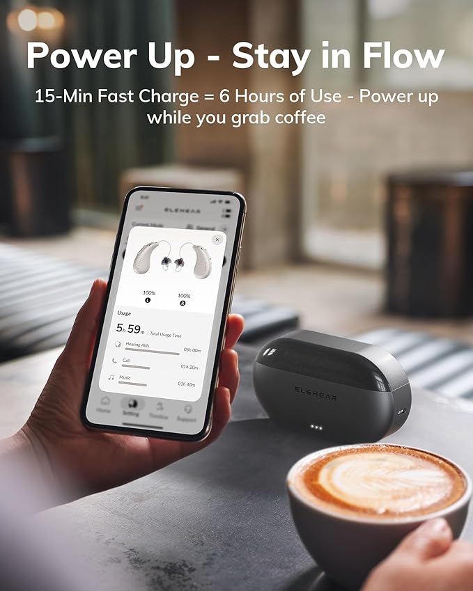 ELEHEAR-Beyond Pro Hearing Aids, Bluetooth OTC Hearing Aids for Seniors and Adults, Premium Sound Algorithm with VocClear 2.0, 30% Clearer Speech, Music Mode & Enhanced App, Bluetooth Streaming